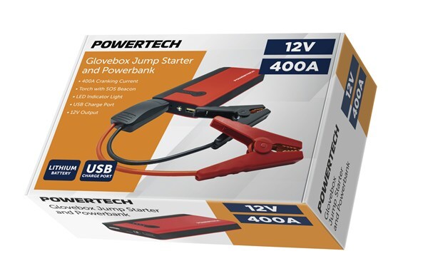 Powertech 12V 400A Glovebox Jump Starter Powerbank 8000mah Battery Capacity