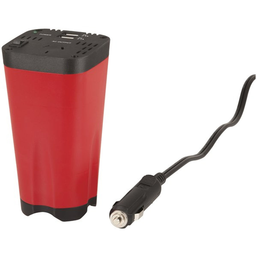 Powertech 150W 450W Peak Power Cup-Holder Inverter with Dual USB Charging