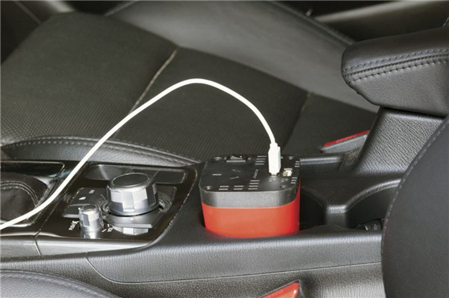 Powertech 150W 450W Peak Power Cup-Holder Inverter with Dual USB Charging