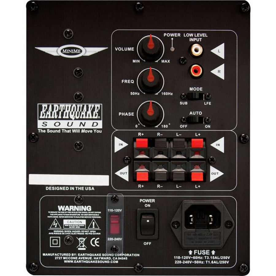 EARTHQUAKE MINIMEFF8-V2 Built in 320Watt Front Firing Digital Amplifier Black