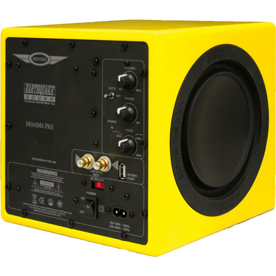 EARTHQUAKE MINIME P63 3 Sided 6.5 inch 500Watts Subwoofer Yellow