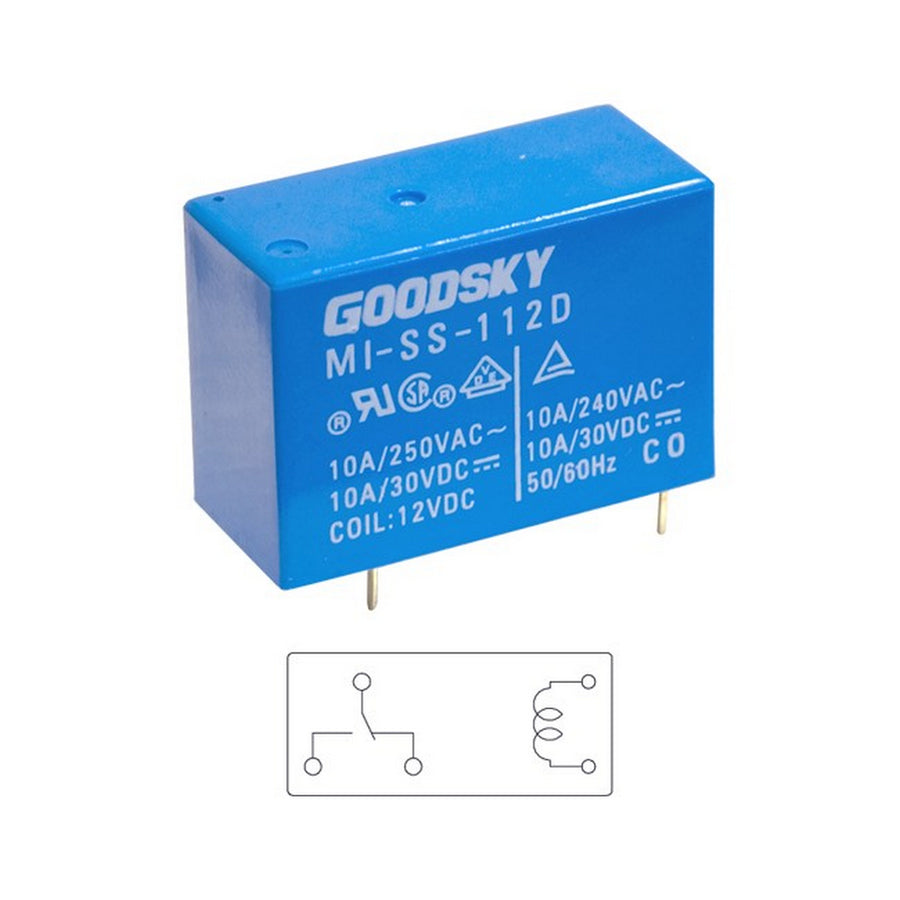 GOODSKY MI-SS-112D 12V DC 10A Single Pole Relay