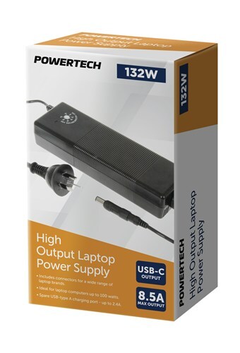 Powertech 132W Laptop Power Supply 12-24V with USB output suit laptop computer