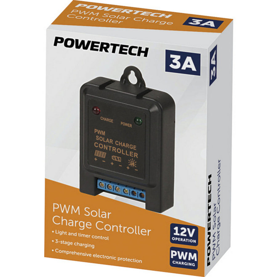 Powertech 12V 3A Hang Hook Comprehensive Electronic Protection PWM Solar Charge Controller