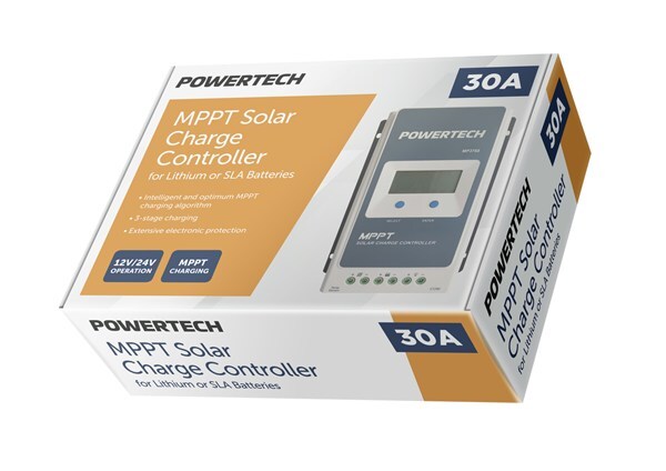 Powertech MPPT Solar Charge Controller with LCD display for lead acid Lithium batteries