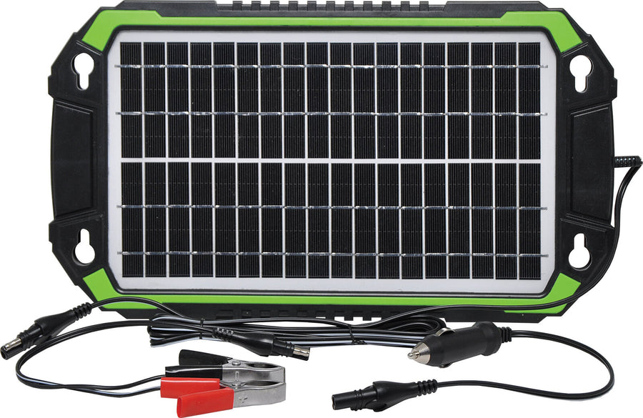 Powertran 10W 12V 2.4m Lead & Alligator Clips Vehicle Solar Battery Charger