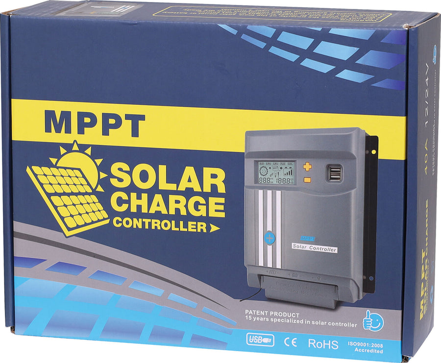 12-24V MPPT Automatic Solar Charge Controller 40A LCD Display Screen