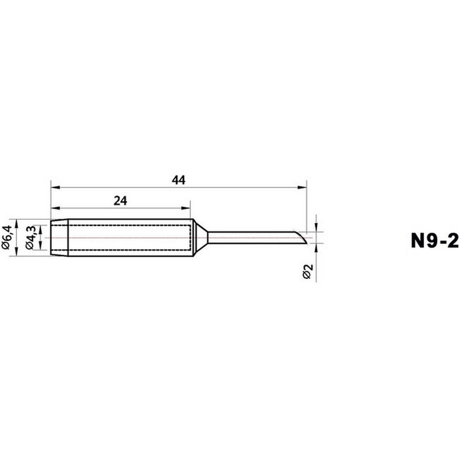 DOSS N92 2.0mm Bevel Replacement Soldering Tip for  ZD8916 ZD418