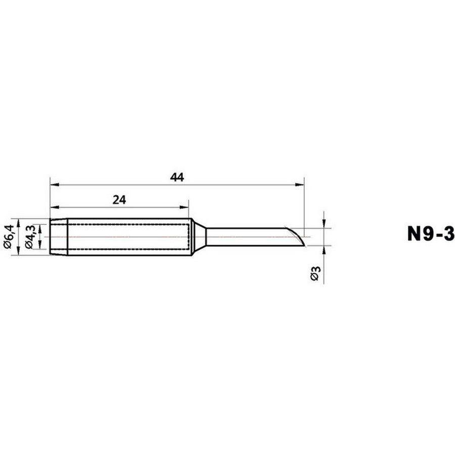 DOSS N93 3.0mm Bevel Replacement Soldering Tip for ZD8916 ZD418