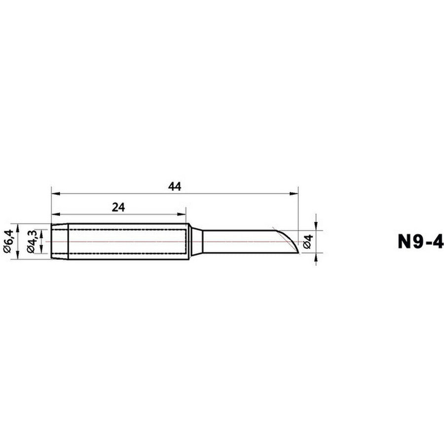 DOSS N94 4.0mm Bevel  Replacement Soldering Tip for ZD8916 ZD418