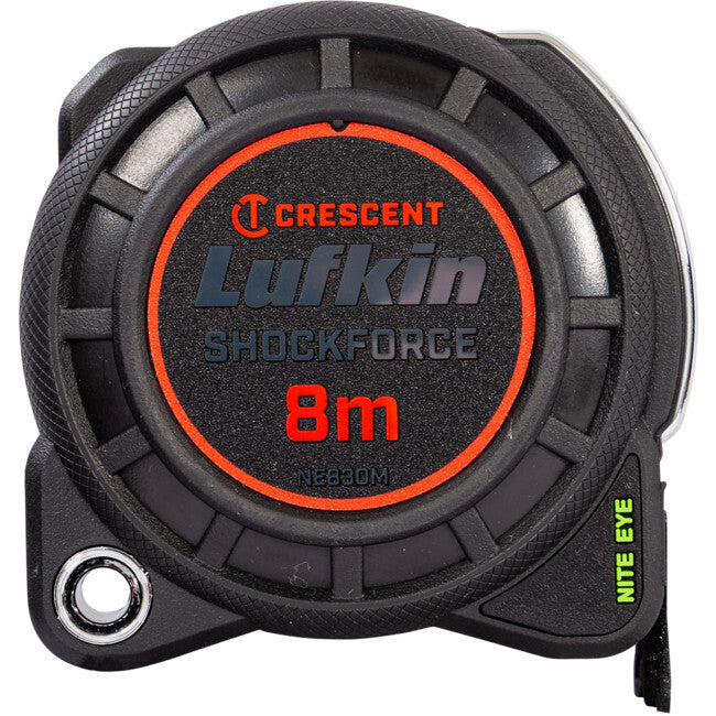 CRESCENT Lufkin NE830M Shockforce Nite Eye Measuring Tape 8m