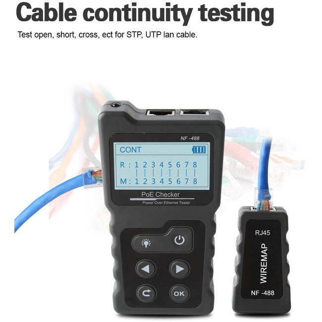 DOSS NF488 Voltage Current Continuity 3In 1 POE Power Tester