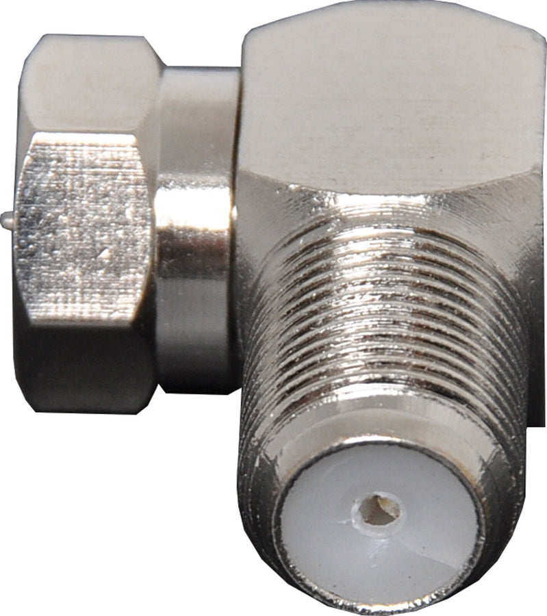 F Type Plug To F Type Socket 90 Deg. Adapter