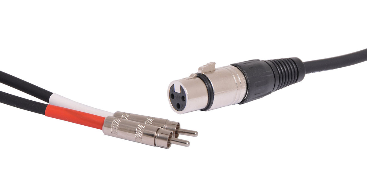 Redback P0765 1m XLR Female to Dual RCA Plug – Bourne Electronics