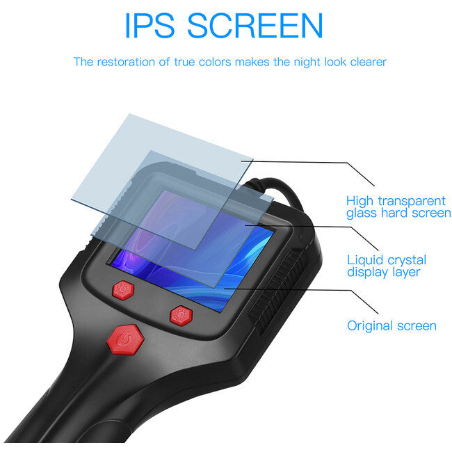 DOSS P100 2.4 Inch LCD Borescope with 1080P Camera with Cable 5m