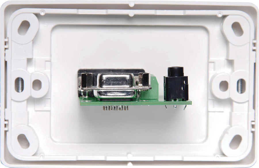 Dynalink VGA + 3.5mm Audio Wallplate Dual Cover - Plug Connections