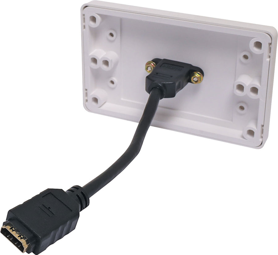 Dynalink HDMI Single Wallplate Dual Cover With Flyleads