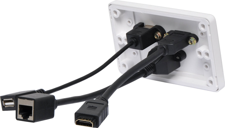 Dynalink RJ45 Cat6, USB Type B & HDMI Fly Lead Wallplate