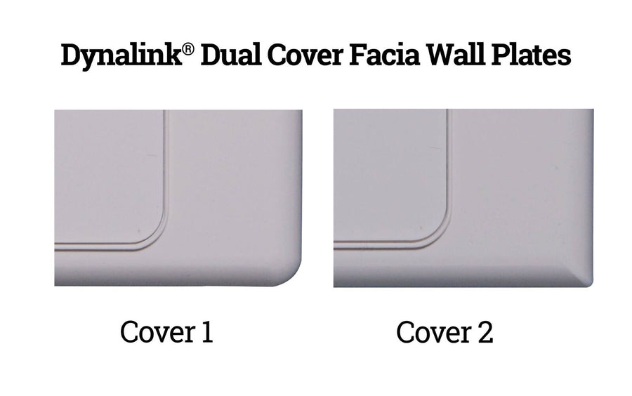 Dynalink Single Spring Terminal Dual Cover Speaker Wallplate