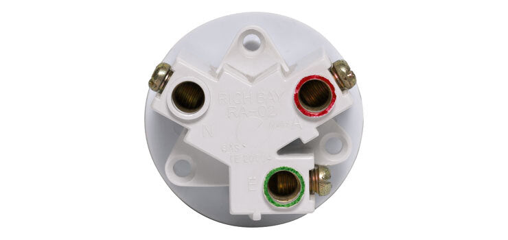 3 Pin Flush Mount Mains Socket Rear Wire Entry White
