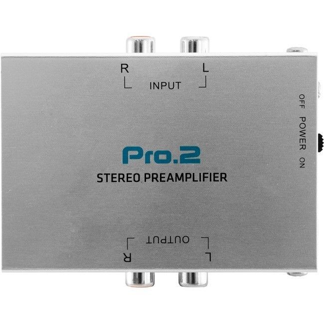 Pro.2 PA005 Stereo Inline Phono Preamplifier for Turntable 9V Battery or Power