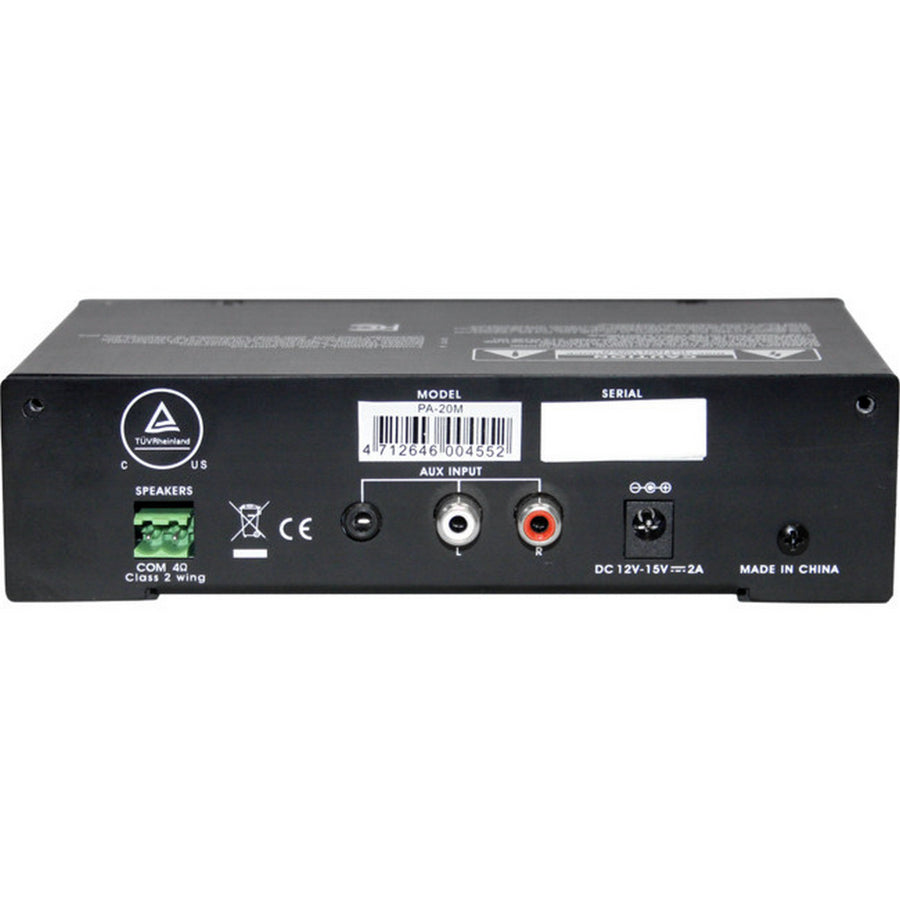 SHOW 20W DC12V Class D Amplifier Mp3 Siren 2Xmic Aux In