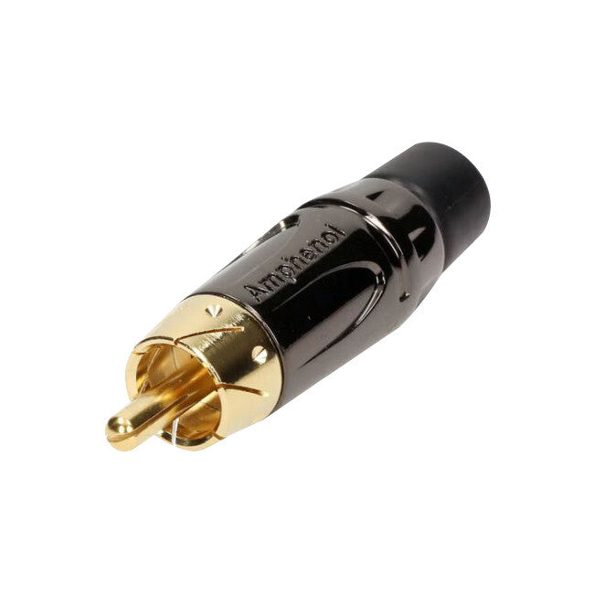 Amphenol PD2975 RCA Plug Short Shell with Gold Plated Contacts ACPL-CBK Black