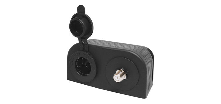 12VDC Female F Type Connection Car Accessory Socket Use campers & caravans Black
