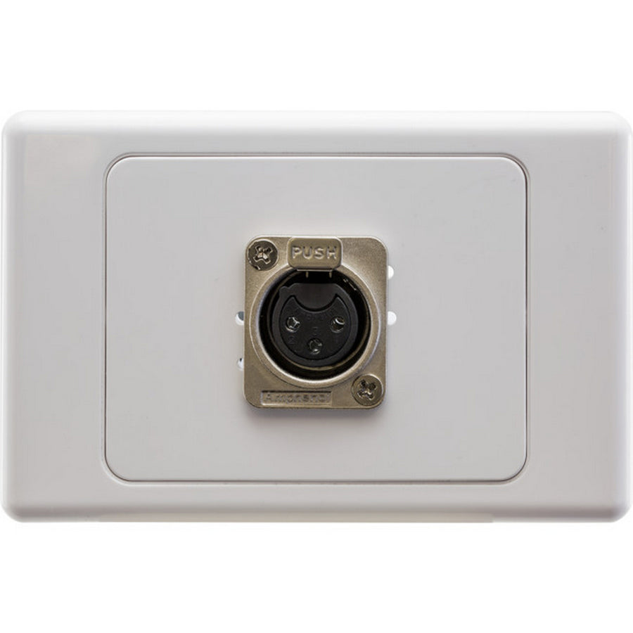 Pro.2 PRO1240 XLR Blank Wall Plate to Insert Variety XLR Connectors white