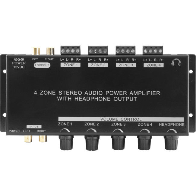 Pro.2 PRO1300 D Class 4 Zone Stereo Power Amplifier Audio with Headphone Out