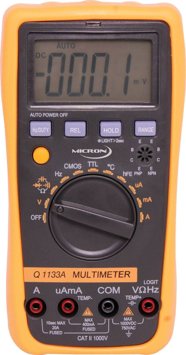 Micron Auto Ranging Digital Multimeter Temperature Measurement Sensor ...