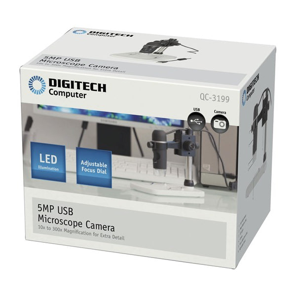 Digitech 5MP USB 2.0 Digital Microscope with Professional Stand 360 Degree Range