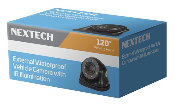 Nextech 1080p External Waterproof IP69 Vehicle Camera Illumination 120deg Angle