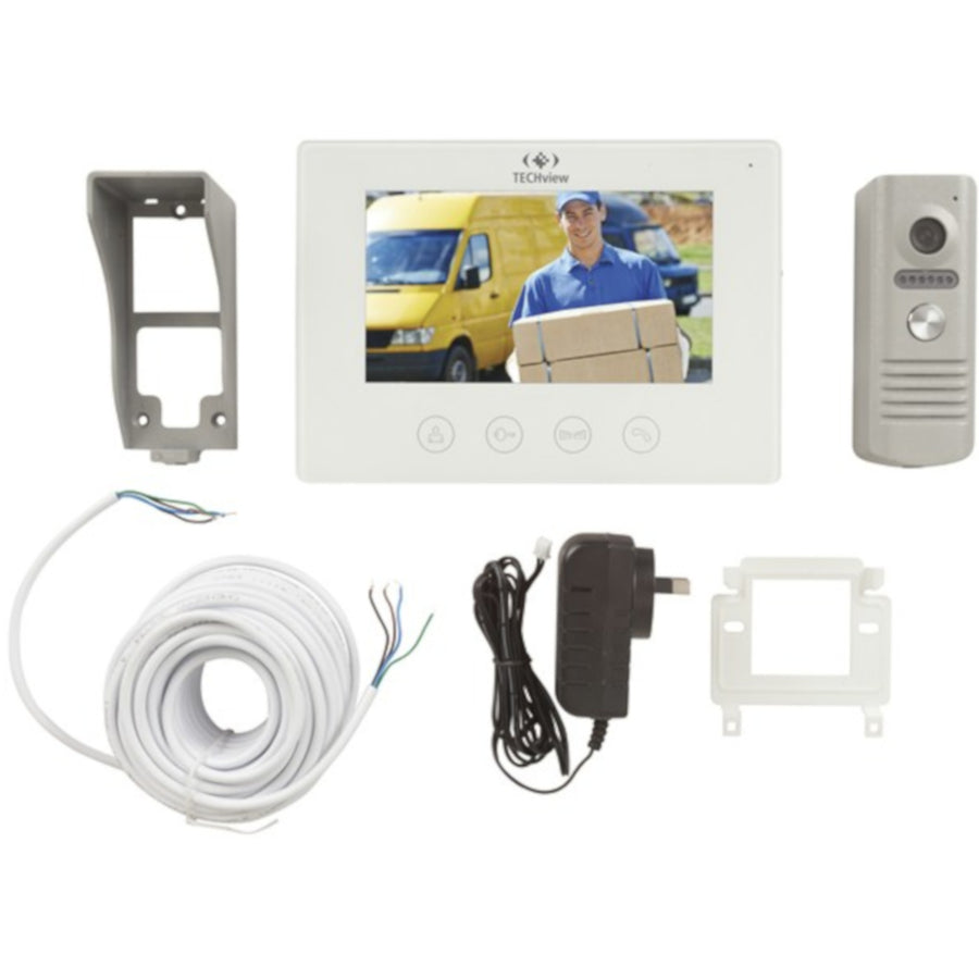 TechView 580mA 7inch LCD Monitor Touch Button Wired Video Door Phone