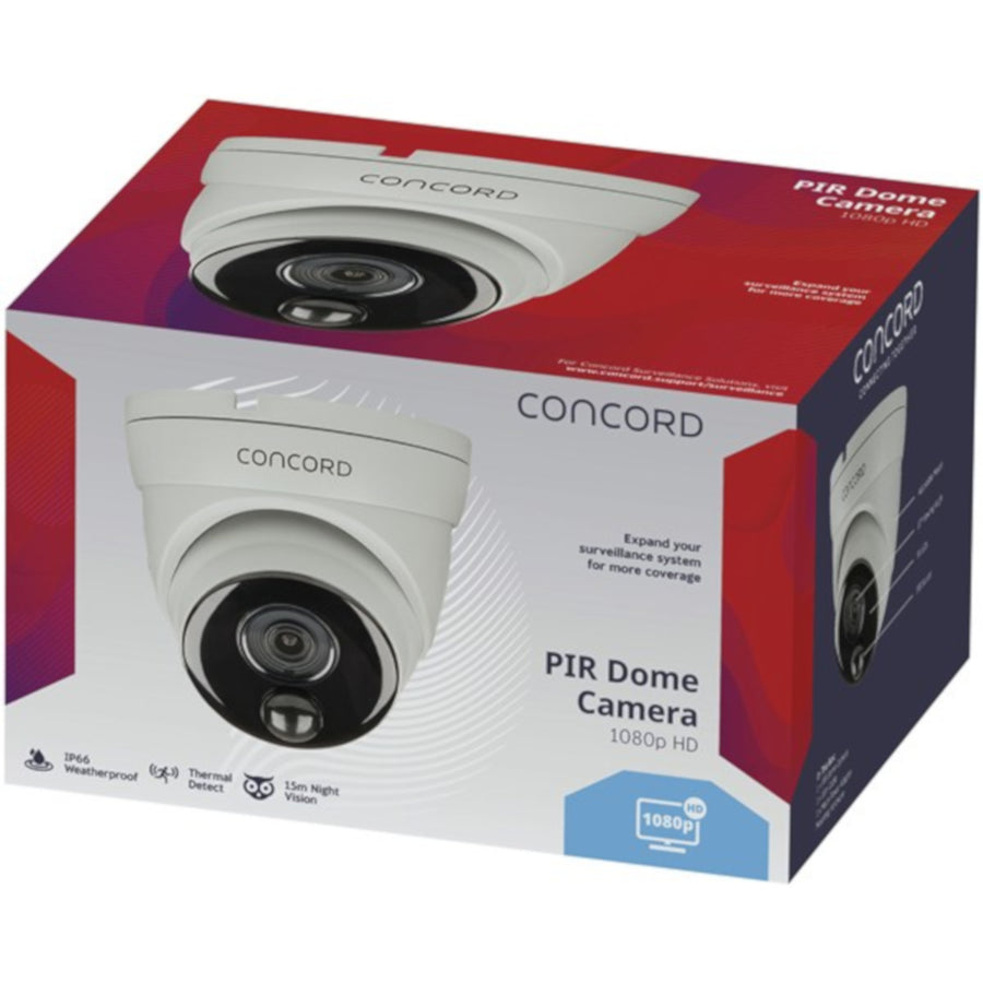 Concord AHD 1080p Surveillance System PIR Dome Shape with Weatherproof HD Camera