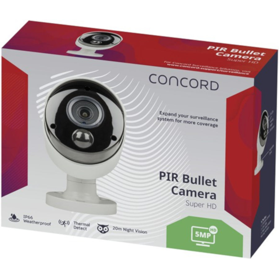 Concord AHD 5MP PIR Bullet Camera surveillance system for more coverage