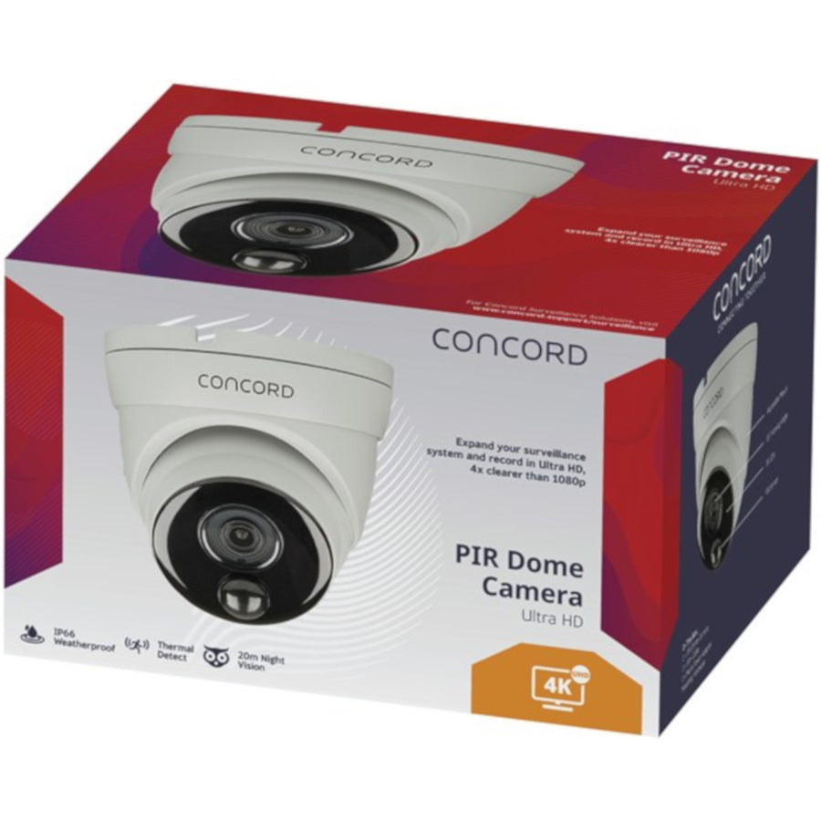 Concord AHD 4K PIR Dome Camera surveillance system for more coverage