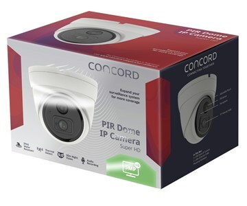 Concord 5MP Super HD PIR Dome PSU Suit IP Wired Security & Surveillance Camera