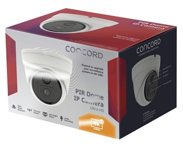 Concord 4K PIR Dome with Mounting Hardware PSU Suit IP Wired Security Camera