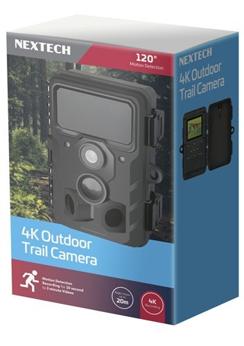 Nextech 4K Outdoor Trail Cam MP4 Video Format Hotspot WiFi Function Bluetooth