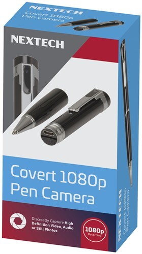 NEXTECH Covert 1080p Rechargeable  Pen Camera for Voice-Photo or Video Recording