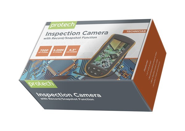 Protech Inspection Camera with 4.3 Inch LCD and Record/Snapshot Function