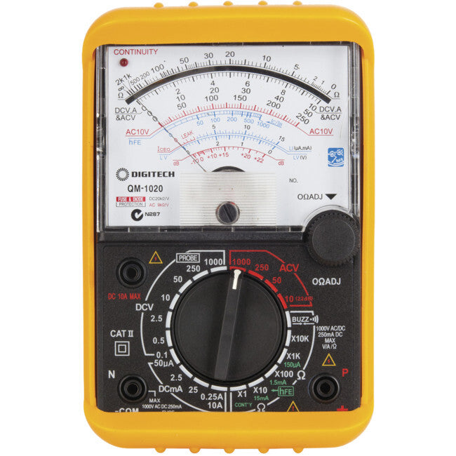 Digitech Digital Analogue Movement Multimeter Fused and diod protected