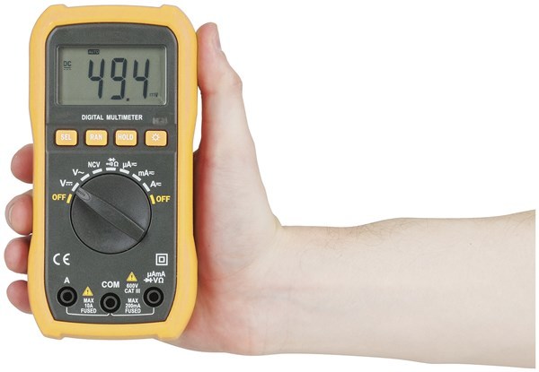 Economy Autorange Multimeter with Non-Contact Voltage Sensor Detected Voltage