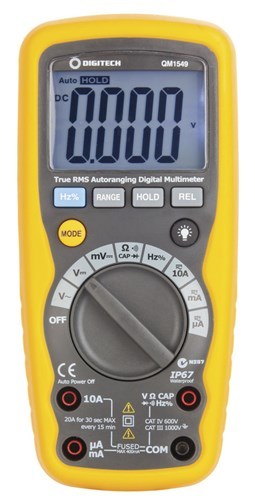 Digitech IP67Waterproof RMS Autoranging CatIV Digital Multimeters Auto power-off