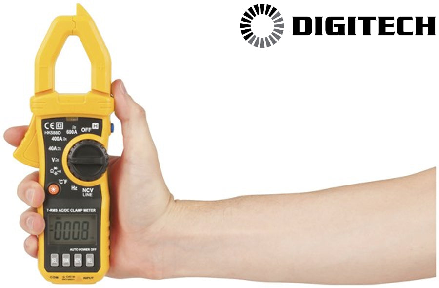 True RMS 600A AC/DC Clamp Meter Includes DC current measurement