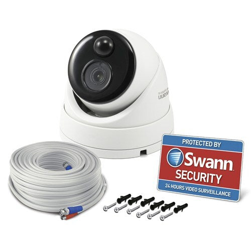 Swann 4K UHD Thermal Sensing Dome Camera SWPRO-4KDOME with CCTV Security Sticker