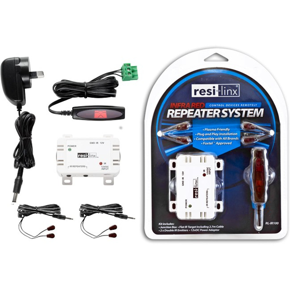 Resi-linx RL-IR100 DIY IR Repeater System Plug & Play Foxtel Approved ...