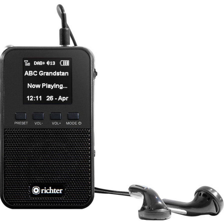 Richter RR10 DAB FM Digital Pocket Radio with Speaker & Headphone