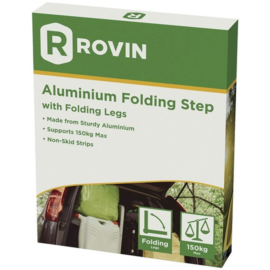 Rovin Aluminium Folding Steps with Folding Legs Rubber Feet No Nasty Slips